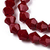 Opaque Solid Color Imitation Jade Glass Beads Strands GLAA-F029-P6mm-17-3