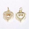 Long-Lasting Plated Brass Micro Pave Cubic Zirconia Charms ZIRC-F069-50G-2