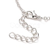 Glass Flat Round Pendant Necklace with Brass Chain NJEW-A003-01E-4