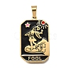 Tarot 304 Stainless Steel Enamel Pendants STAS-M119-09D-G-1