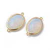 Golden Tone Brass Opalite Links connectors G-F339-A11-2