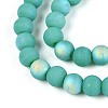 Frosted Opaque Glass Beads Strands GLAA-T032-P6mm-MBB12A-3