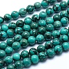 Natural Magnesite Beads Strands TURQ-G148-06-6mm-2