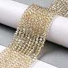 Transparent Electroplate Glass Beads Strands GLAA-H021-01B-PL02-3