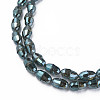Electroplate Transparent Glass Beads Strands EGLA-N002-35-F03-3