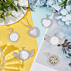 DIY Sublimation Blank Alloy Pendant Necklace Making Kit DIY-PH0022-70-5