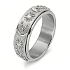 Non-Tarnish Stainless Steel Rotating Ring PW-WG84079-05-1