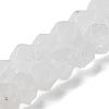 Natural Quartz Crystal Star Cut Round Beads Strands G-M418-C18-01-2