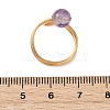 Natural Gemstone Cuff Open Rings RJEW-JR01071-5