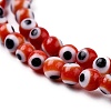 Handmade Evil Eye Lampwork Round Bead Strands X-LAMP-L055-4mm-10-3