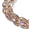 Transparent Electroplate Glass Beads Strands EGLA-N013-T6mm-B23-3
