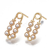 Brass Stud Earring Findings KK-T038-483G-1