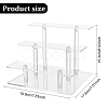 3-Tier Transparent Acrylic Minifigure Display Risers ODIS-WH0002-49-2