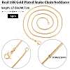6Pcs Brass Snake Chain Necklaces Set for Men Women MAK-BBC0001-07-2