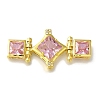 Rack Plating Brass Micro Pave Cubic Zirconia Clasp KK-H485-37G-1