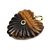 Natural Tiger Eye Carved Pendants G-C276-01G-04-2