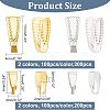400Pcs 4 Style Brass Snap on Bails KK-FH0003-47-2