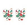 Christmas Alloy Enamel Pendants PALLOY-K007-08KCG-3