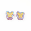 Electroplate Transparent Handmade Lampwork Beads X-LAMP-Q032-04A-2