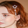 2Pcs Star Alloy & Acrylic & Iron Snap Hair Clips PHAR-LP0001-02-3