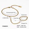 304 Stainless Steel Curb Chain Finger Ring Bracelets for Women XO2335-3-2