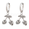 316 Surgical Stainless Strawberry Hoop Earrings EJEW-C160-11B-2