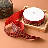 1 Roll Christmas Printed Polyester Grosgrain Ribbons OCOR-YW0001-05D-5