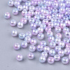 Rainbow ABS Plastic Imitation Pearl Beads OACR-Q174-12mm-01-2
