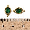 Ion Plating(IP) 304 Stainless Steel Cubic Zirconia Oval Links Connector Charms STAS-K256-22G-01-3