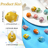 12Pcs 6 Colors Handmade Printed Porcelain Beads PORC-CJ0001-35-2