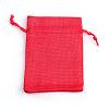 Polyester Imitation Burlap Packing Pouches Drawstring Bags ABAG-R005-14x10-18-1