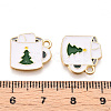 Christmas Theme Rack Plating Alloy Enamel Charms PALLOY-O109-29LG-3