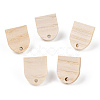 Ash Wood Stud Earring Findings EJEW-N017-011K-1