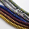 Electroplate Non-magnetic Synthetic Hematite Rondelle Beads Strands G-J216B-M-1