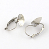 Smooth Surface 304 Stainless Steel Leverback Earring Findings STAS-R063-102-1
