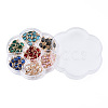 70Pcs 7 Colors K9 Glass Connector Charms GLAA-N038-24-2