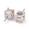 Rhodium Plated 925 Sterling Silver Peg Bails STER-D035-47P-02-3