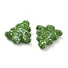 Christmas Tree Polymer Clay Rhinestone Beads CLAY-NH0001-14F-3