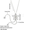 Bohemian Style 304 Stainless Steel with Acrylic Lariat Necklaces for Women FS-WG34D78-04-1