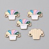 Alloy Colorful Enamel Connector Charms ENAM-CJC0019-01G-1