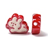 Opaque Acrylic Beads X-OACR-H025-01B-1