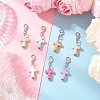 Acrylic Cross Pendant Decorations HJEW-JM03778-02-1