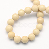 Natural Fossil Round Beads Strands G-S171-8mm-2