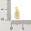 Letter Brass Micro Pave Clear Cubic Zirconia Pendants KK-K354-06G-B-3
