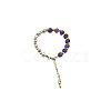 Natural Amethyst Round Beaded Bracelet NC1314-12-1