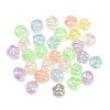 30Pcs Luminous Transparent Rainbow Iridescent Acrylic Beads LACR-YW0001-07-1