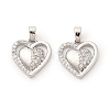 Brass Micro Pave Cubic Zirconia Pendants KK-G533-24P-1