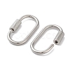 Non-Tarnish 304 Stainless Steel Screw Carabiner Lock Charms STAS-K192-01P-3