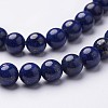 Dyed Grade A Natural Lapis Lazuli Beads Strands GSR8mmC123-4