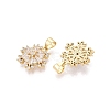 Brass Micro Pave Cubic Zirconia Pendants KK-N287-39G-2